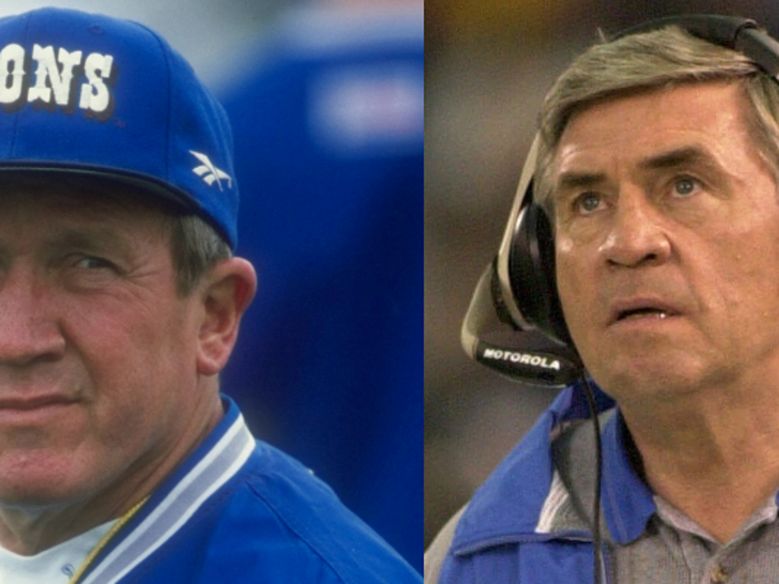 Bobby Ross was the head coach of the Detroit Lions, but resigned and was replaced by Gary Moeller. They finished the season 9-7.