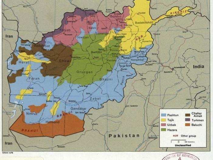 Ethnic groups in Afghanistan in 1979.