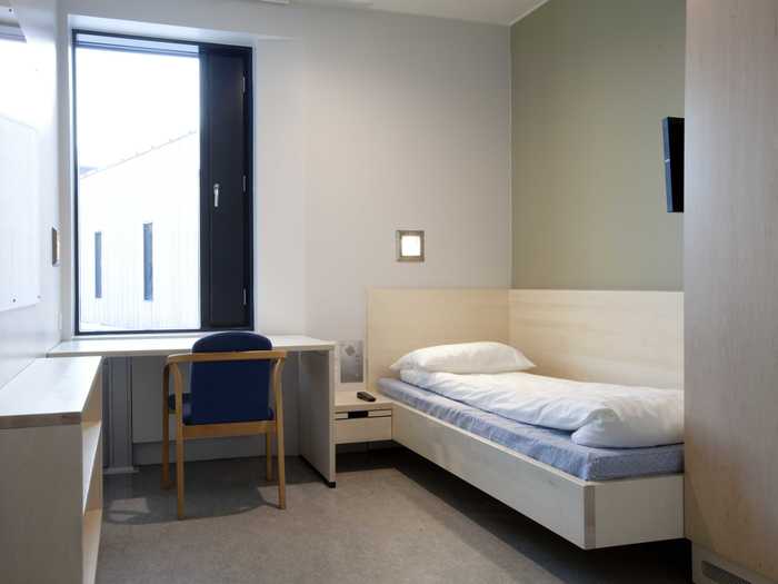 The cells look more like the bedroom of a college student than a convicted criminal.