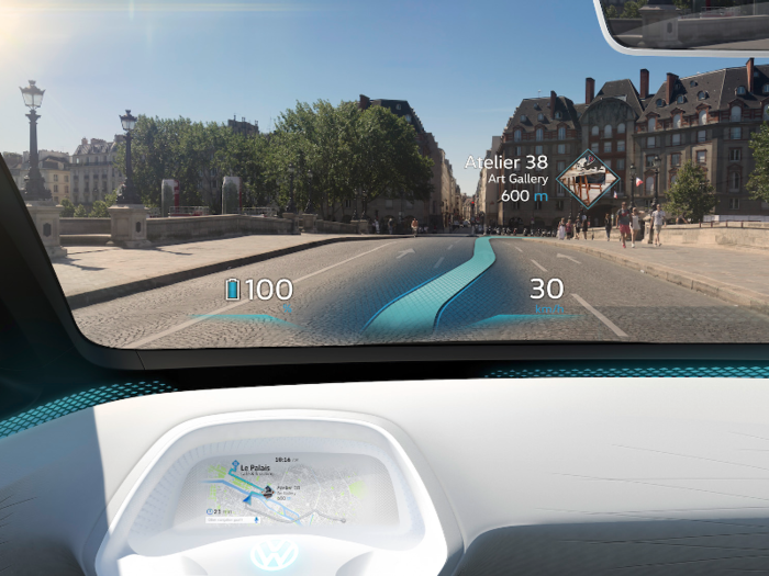 It also has a heads-up display...