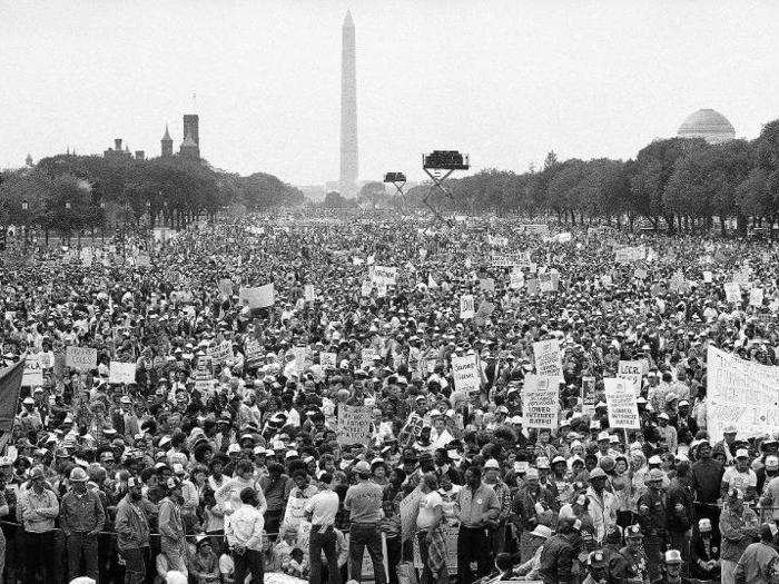 The Solidarity Day march in Washington, DC — September 19, 1981