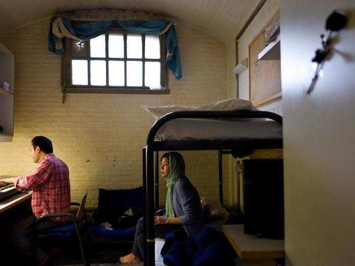 Other couples entertain themselves with music. Afghan refugee Hamed Karmi likes to play keyboard for his wife, Farishta Morahami.