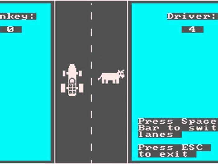 When Microsoft first licensed out the DOS operating system to IBM, it wanted Gates and company to provide some games to go with it. Gates and Neil Konzen stayed up until 4am coding "DONKEY.BAS," a silly game about avoiding donkeys with a car.