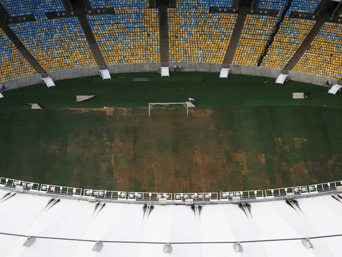 The famed Maracana Stadium has gone completely to waste.