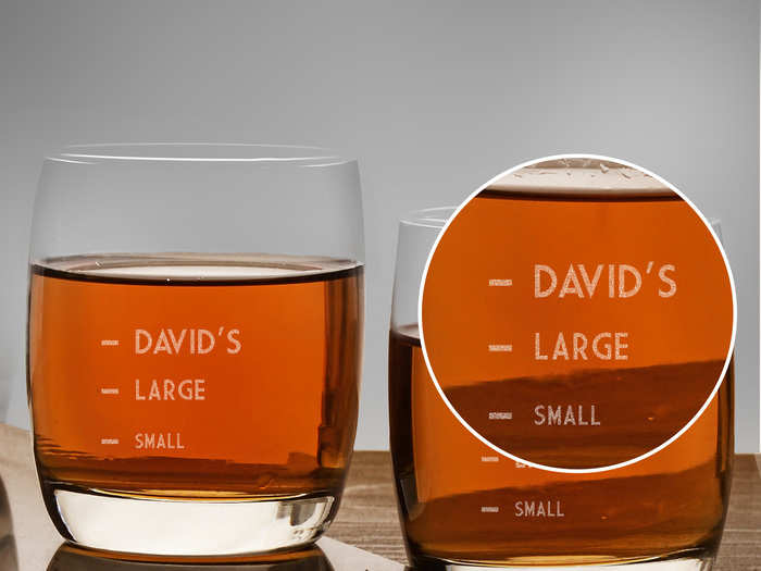 Personalised whiskey glasses