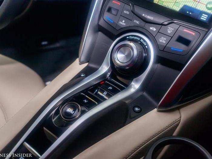 The center console fills out the controls needed for various vehicle functions.