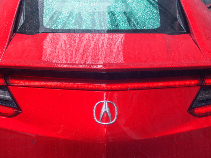 The Acura badge on the rear — and that