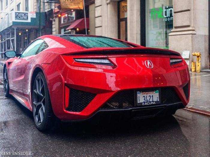 The NSX managed a neat trick of having a small and slightly ferocious outward vibe without coming off as insubstantial. The rear haunches and spread of the back end are solid, settled, and purposeful.