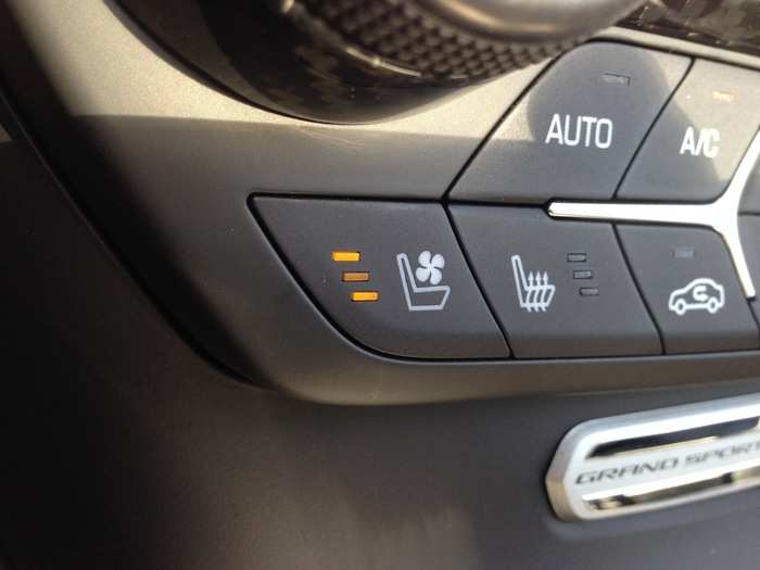 The seats are both heated and cooled.