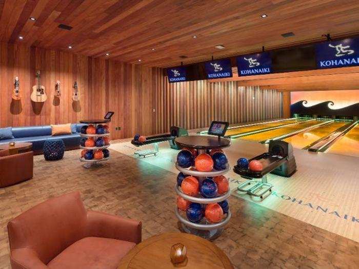 ... and a four-lane bowling alley.