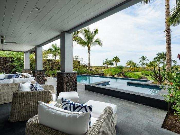 The homes have their own pool deck, which look out on the 7th fairway.