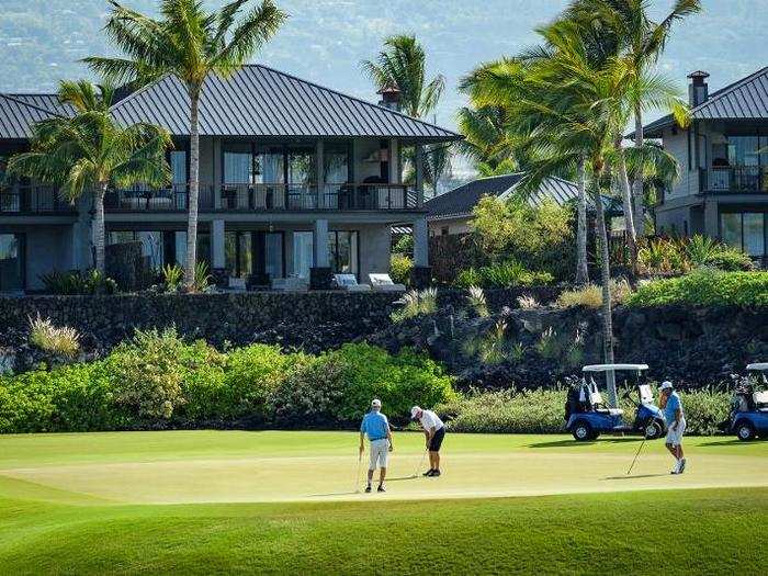 The golf course is one obvious draw for vacationers ...