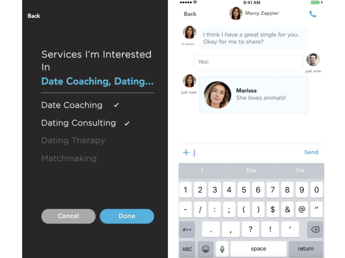 Ona connects you with matchmakers and dating coaches