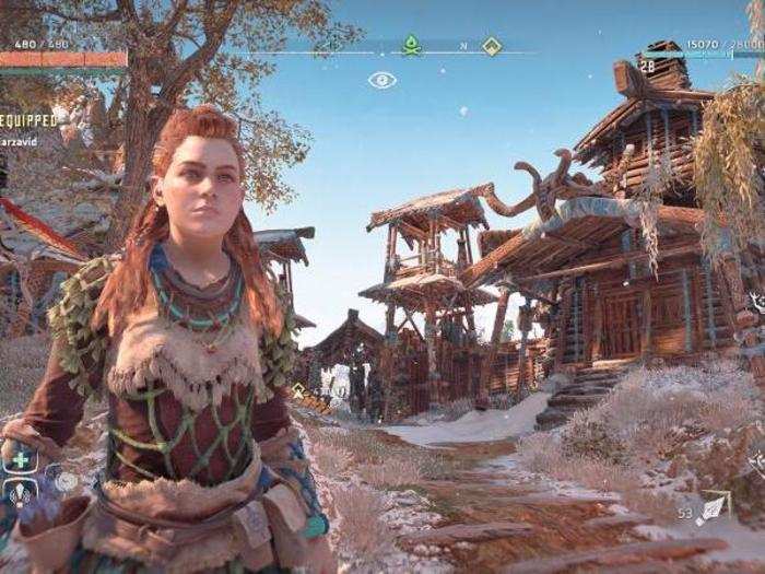 The main character, who you play as, is named Aloy. She