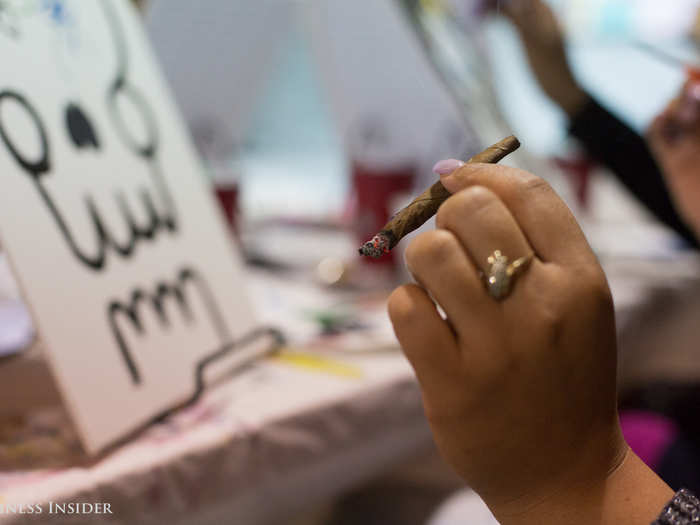 Everyone seemed focused on their work, which was probably helped by the marijuana. I saw communal blunts being passed around the tables, to keep the good times rolling.