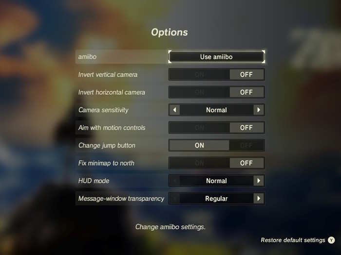 The first thing you need to do is activate the amiibo functionality in "The Legend of Zelda: Breath of the Wild," which is turned off by default. You can find that toggle in the game