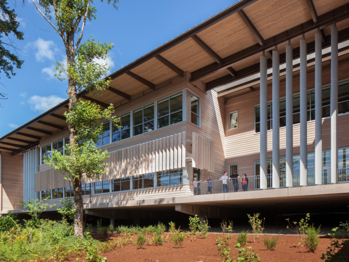Sandy High School, in Sandy, Oregon, won the 2013 AIA Educational Facility Design Excellence Award.