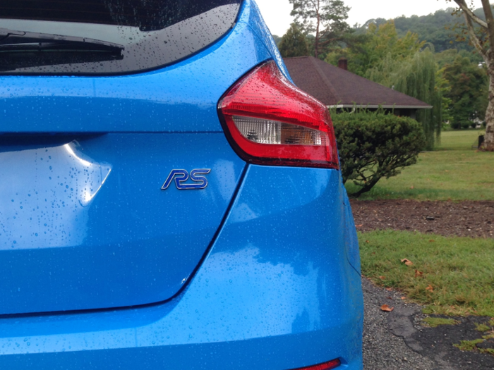 The RS badging is picked up at the rear.