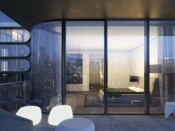 Prices for the apartments range from $4.9 million for a two-bedroom apartment to $50 million for the largest penthouse.