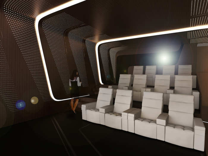 Through the lobby, there will be a private IMAX theater that seats 12 people. The developers hope to show films at the same times they premiere in theaters, McDonough told Business Insider.