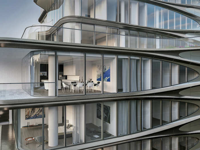 The 11-story building will feature 40 condos, including two $50 million penthouses with floor-to-ceiling windows.