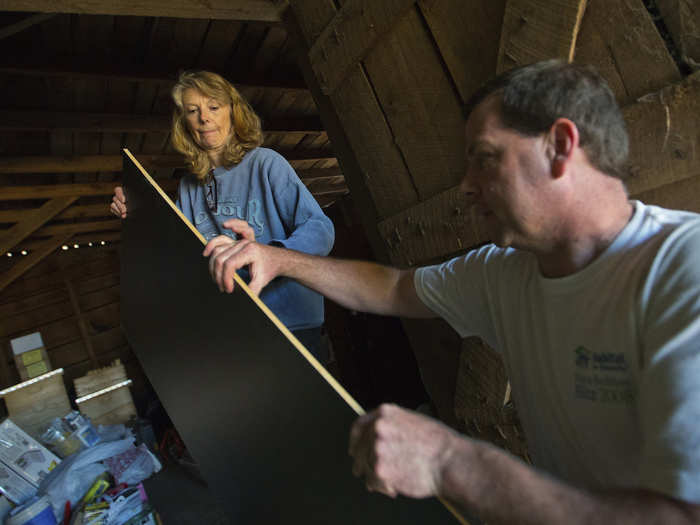 Shelving in the barn and two extra refrigerators provide plenty of space to store provisions. The farm also includes a 200-yard rifle range, where Jeff teaches gun safety.