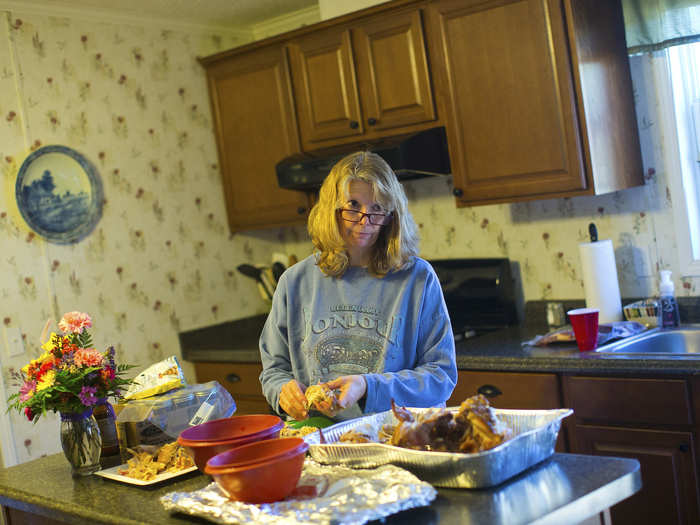 He lives with his wife, Jeanie, and their animals — cows, chickens, and turkeys.