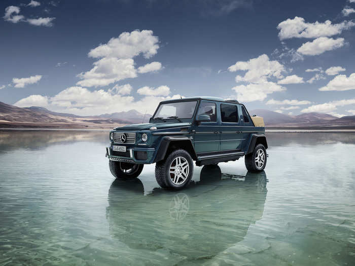 That takes us to the latest Maybach car, the G650 Landaulet. The car has almost 2 feet of ground clearance!