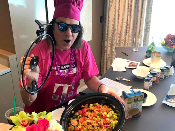 Why the pressure cooker? Each week, Legere hosts a 10-minute Facebook Live segment called 