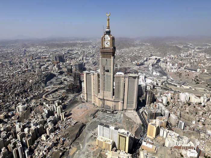 At a whopping $15 billion, the Abraj Al Bait features seven towers completed from 2007 to 2012. Located in Mecca, the Saudi Arabian government owns the complex.