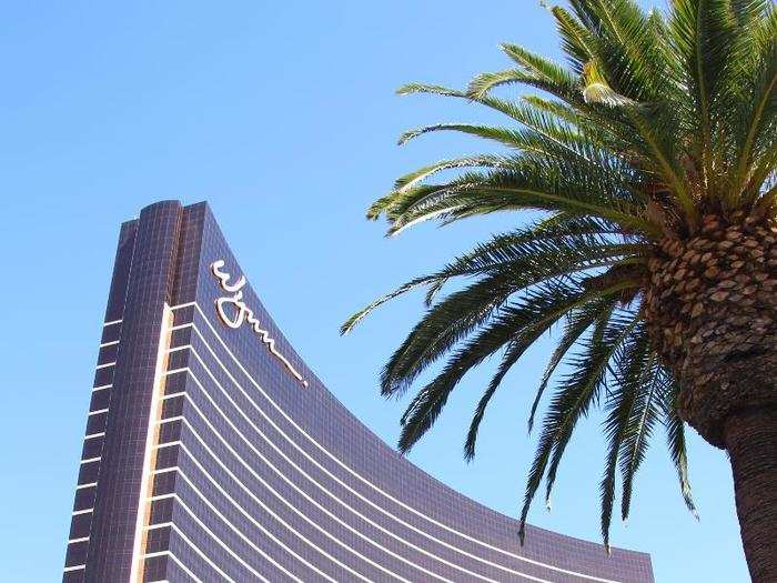 With a price tag of $4.1 billion to construct in 2005, the 614-foot-tall Wynn resort and casino sits on the Las Vegas Strip.