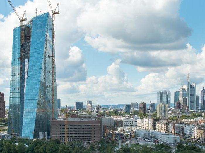 The Seat of the European Central Bank (ECB) in Frankfurt, Germany cost $1.25 billion to construct in 2013.