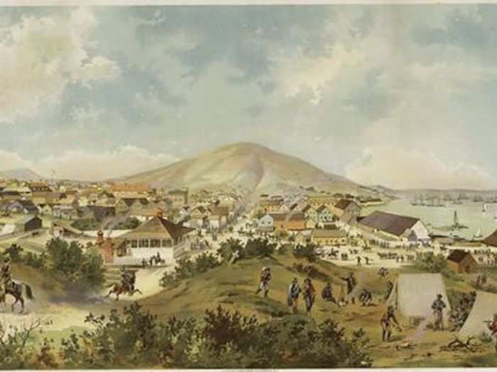 In 1849, San Francisco became the home base for the gold rush, cementing it as a center for maritime trade.