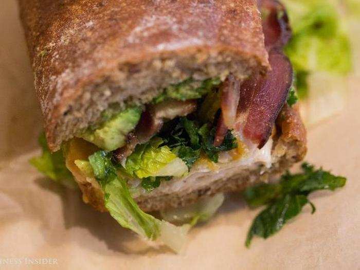 In my first bite, I tore into a thick, not-too-greasy cut of bacon and buttery avocado. Subway sandwiches have nothing on this BLT-rendition. The salty savoriness made me crave more.