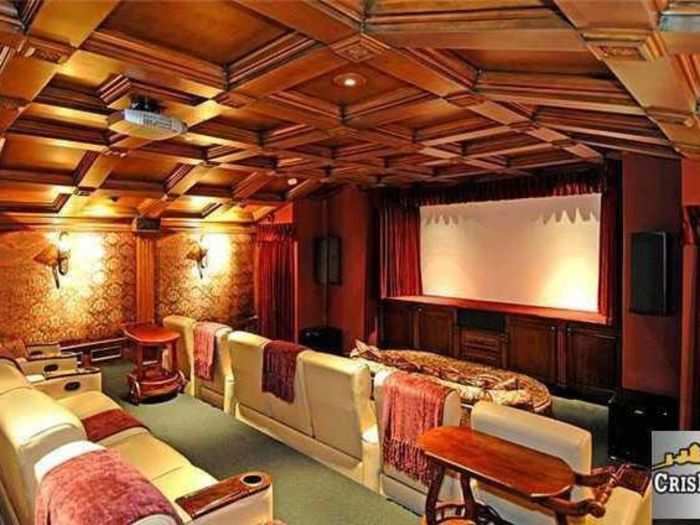 A screening room to fit plenty of friends.