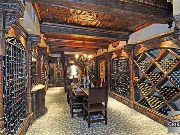 A cavernous wine cellar.