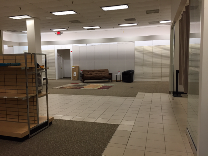 Sears has been hit with both plummeting sales and dwindling inventory, as seen in this empty area of a store in Richmond, Virginia.