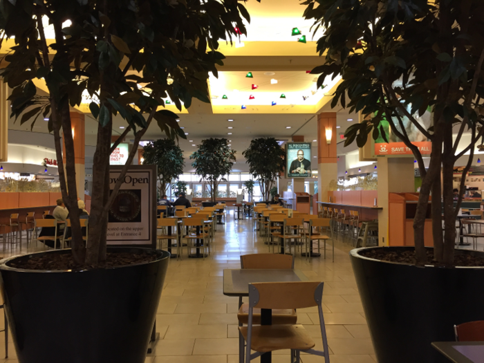 The mall seems almost as empty as the already abandoned malls.