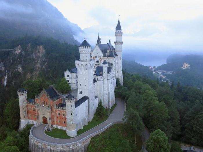 Neuschwanstein Castle in the German state of Bavaria reportedly inspired Walt Disney to create Sleeping Beauty