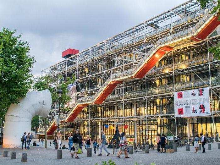 The whimsical Pompidou Center in Paris is a postmodern masterwork: It gleefully displays the guts of the building.