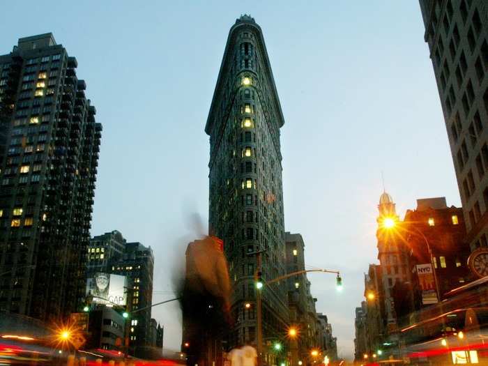 The Flatiron Building in New York was one of the first skyscrapers ...