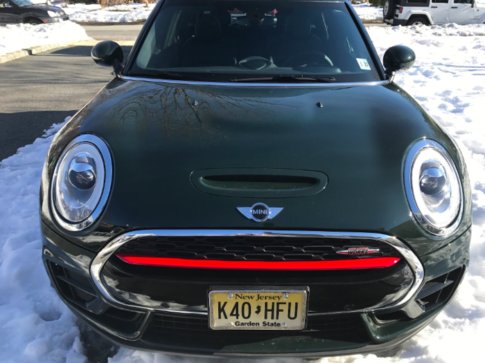 The real deal with MINIs, of course, is the overall eye-catching design of the vehicles. Check out that hood scoop! JCW MINIs are the high-performance version of the cars.