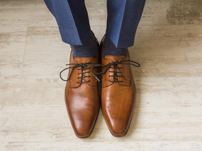 Good leather dress shoes in black and brown.