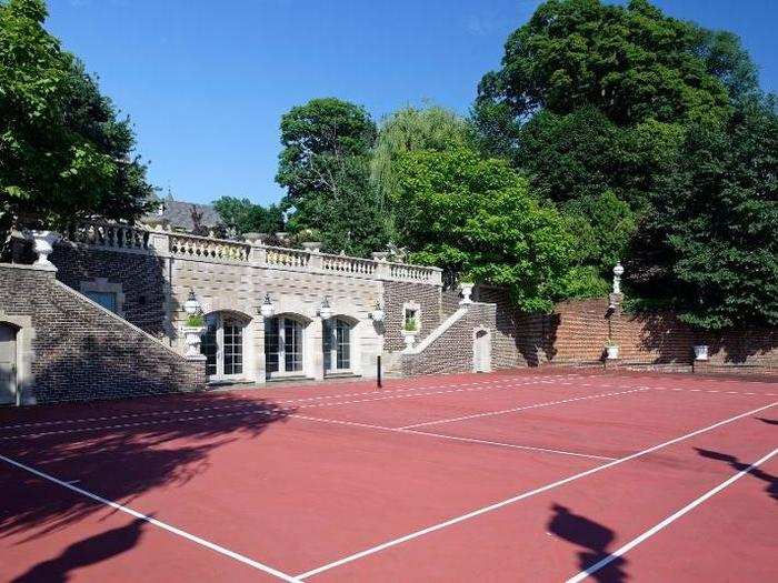 A full-size tennis court also sits on the property, though it appears the new owner will have to supply their own net.