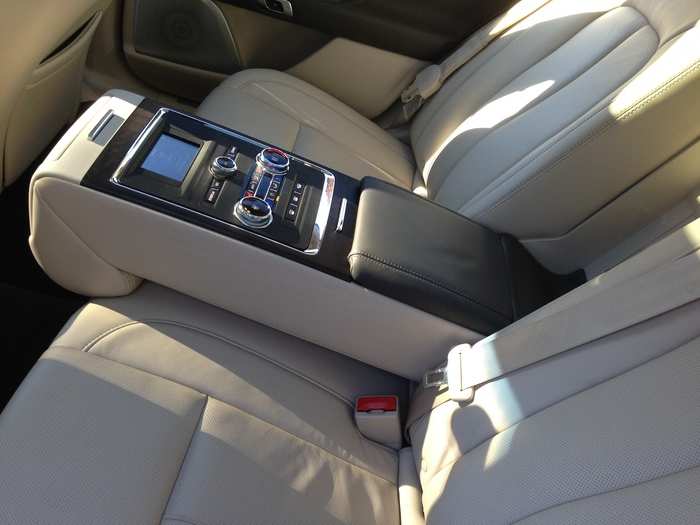 Fold down the armrest, and you can take over some vehicle functions.