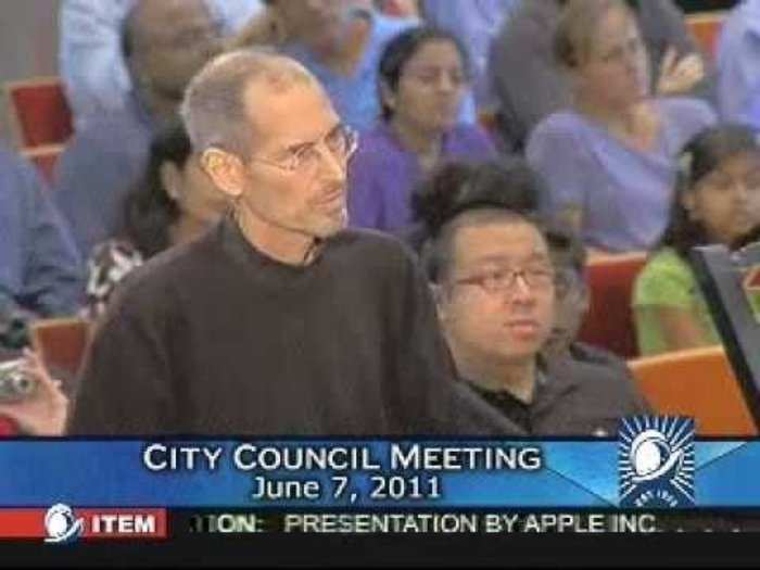 Steve Jobs originally announced the plans for Apple Park at a Cupertino city council meeting in 2011. It ended up being his last public appearance.