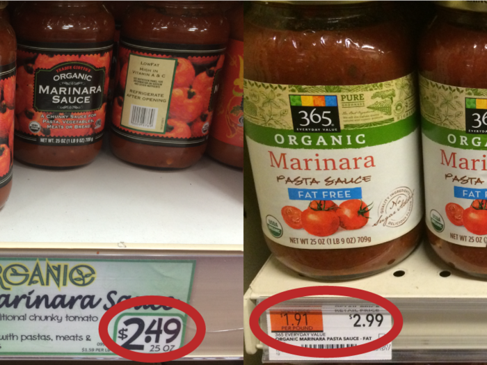 Organic marinara sauce