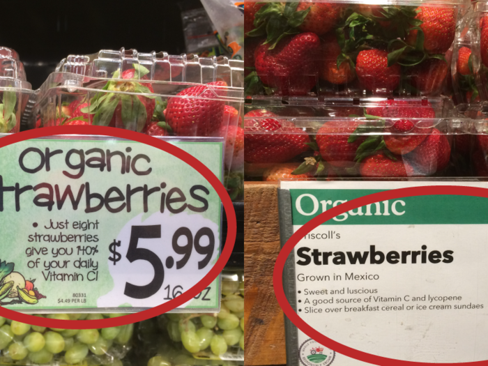 Organic strawberries