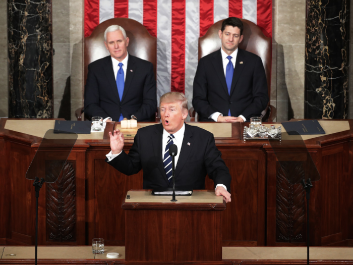 Trump announces that "the time for trivial fights is behind us" in a his first address to Congress.