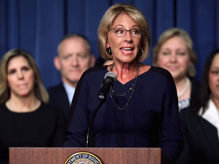 Republican donor Betsy DeVos is confirmed as education secretary with a historic tie-breaking vote cast by Mike Pence — one of the most contentious confirmations ever.